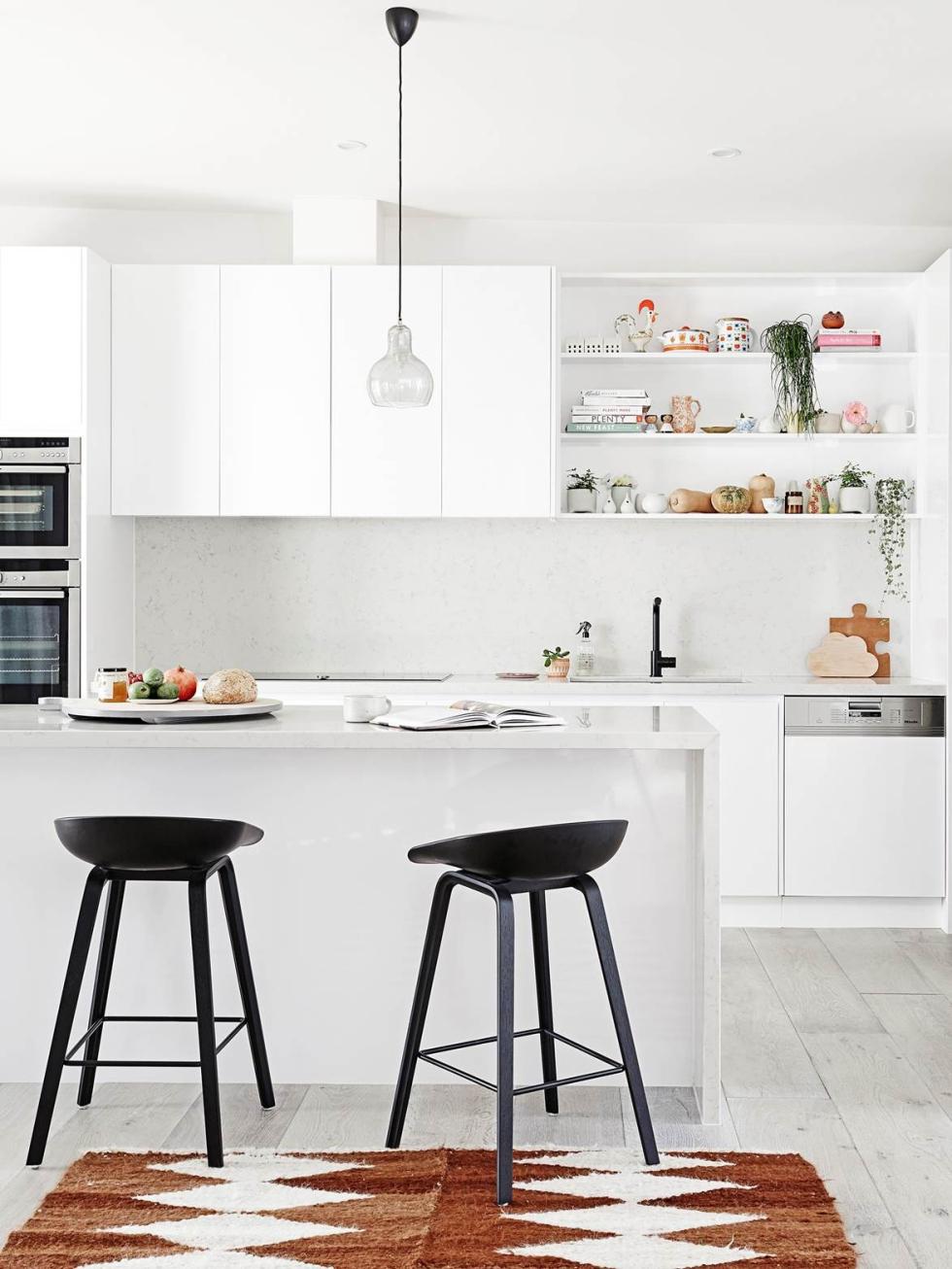 White kitchen island