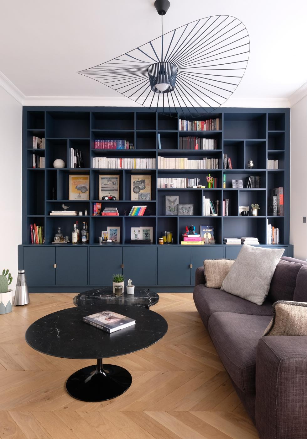 Bookcase in Blue 02 - Bleu nuit