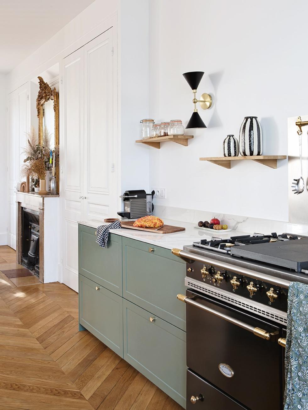 Shaker-kitchen in Green 03 - Vert de gris