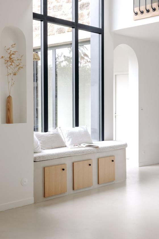 banquette béton ciré