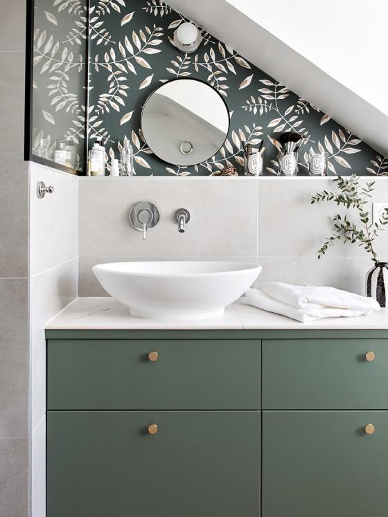 salle de bain verte