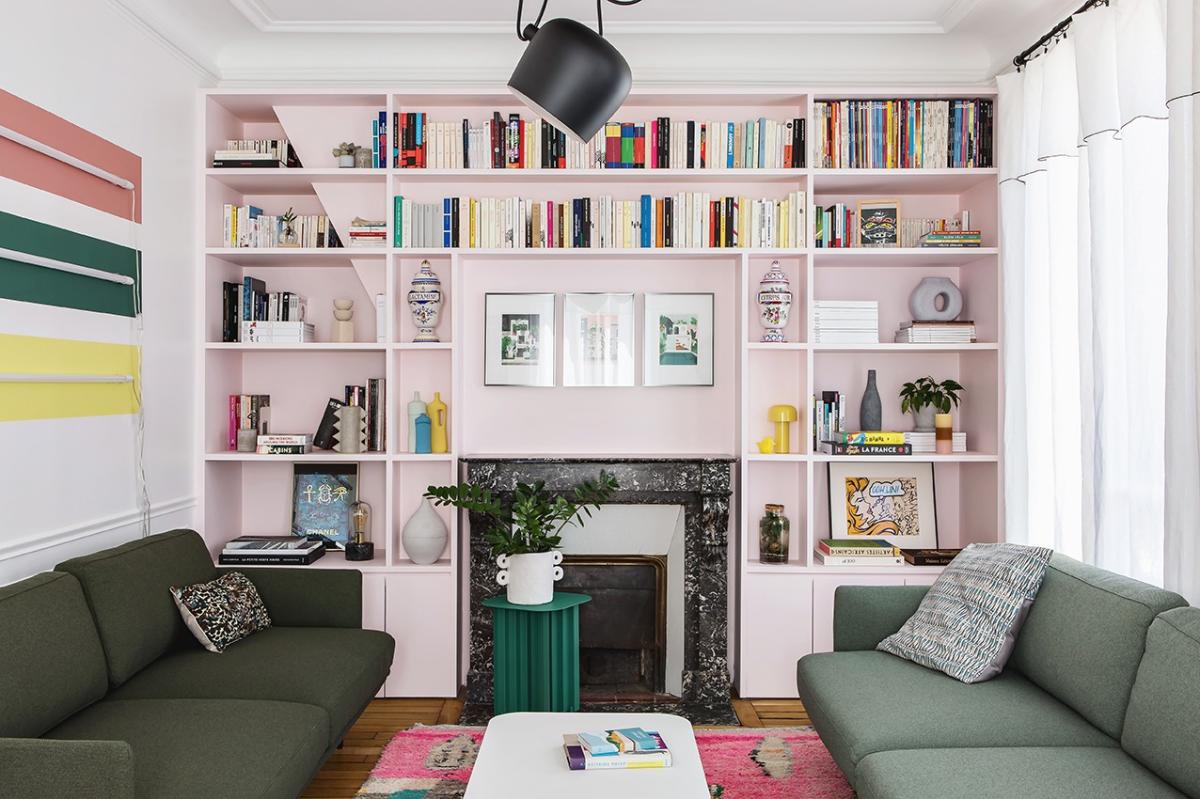 La biblioth!que de Lucie Socrate  - ⓒ Hervé Goluza pour Plum Living