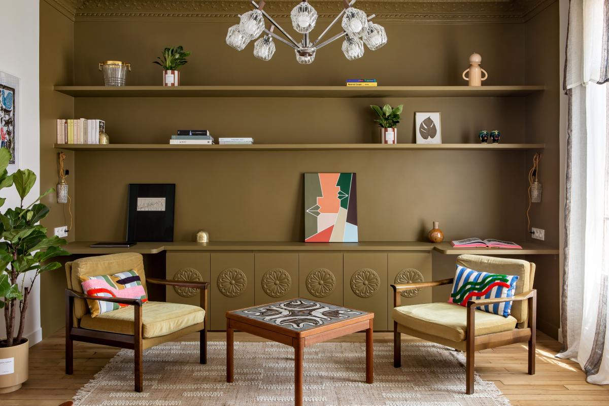 Lucie Socrate's Olive living room