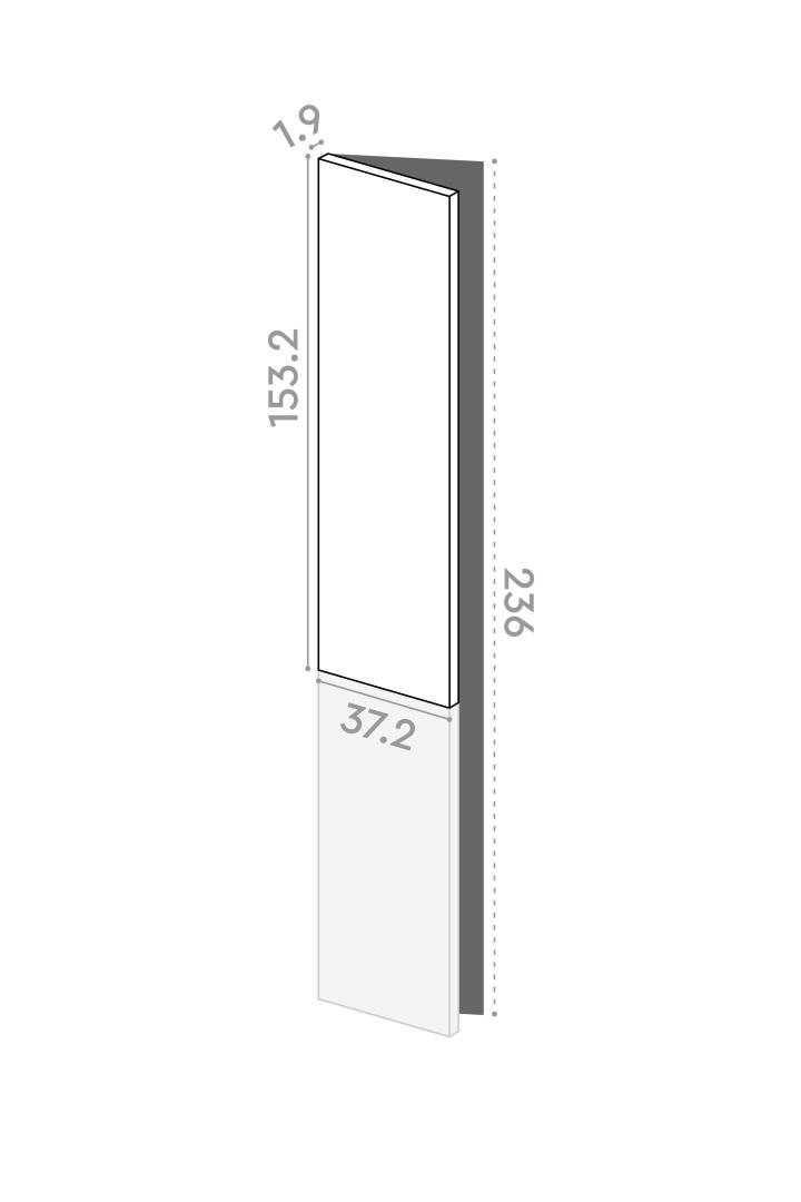 Door 37x153cm - left-hand hinges