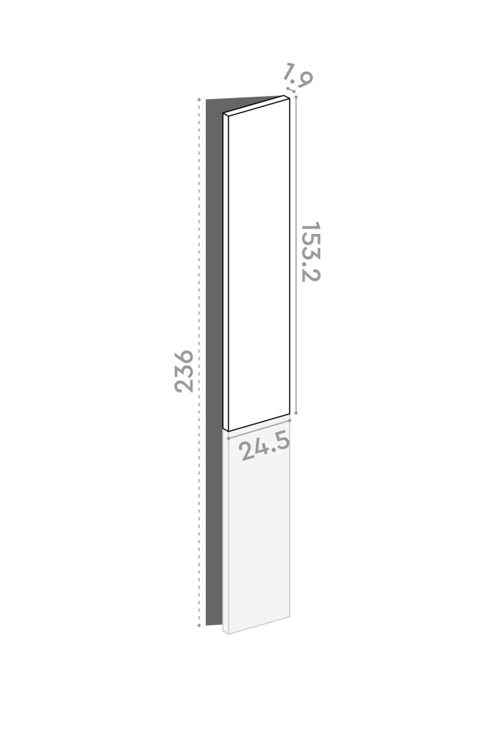 Porte 25x153cm - charnières à droite