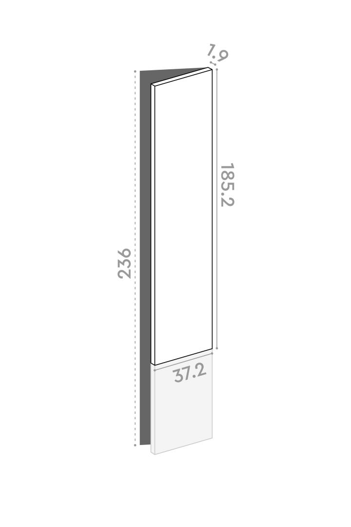 Porte 37x185cm - charnières à droite