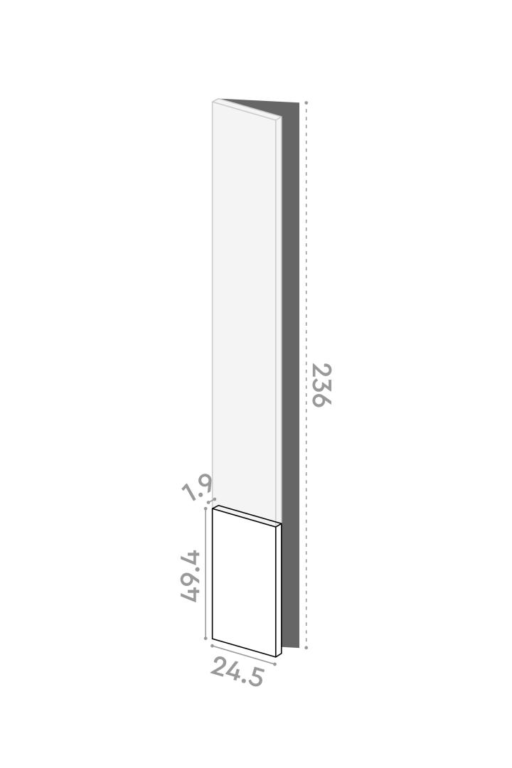 Door 25x50cm - left-hand hinges