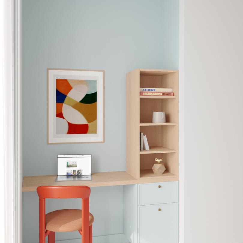 Natural oak Square desk top