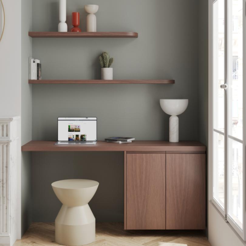 Natural Walnut Square desk top