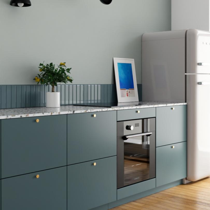 Ceramic tile  Blue 05 - Bleu paon