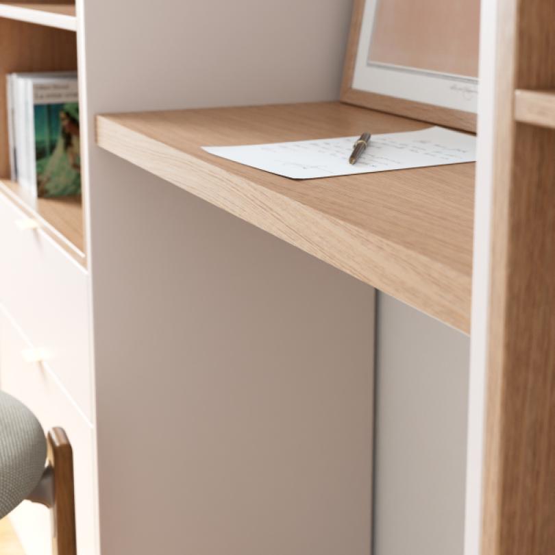 Natural oak Square desk top