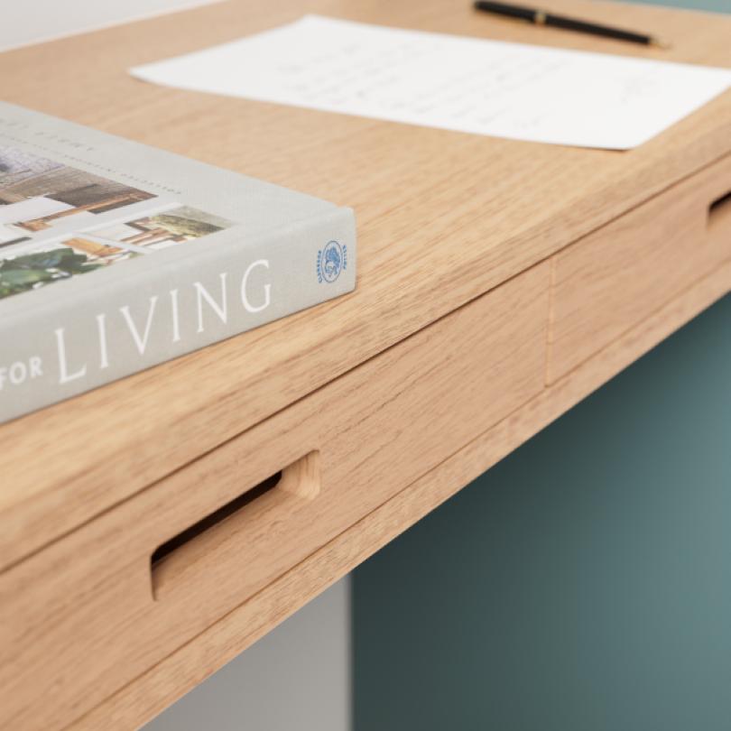 Natural oak Secretary desk top
