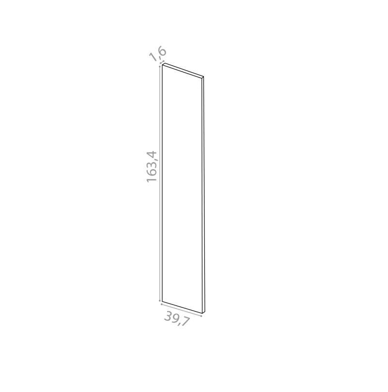Cover panel 39x163cm