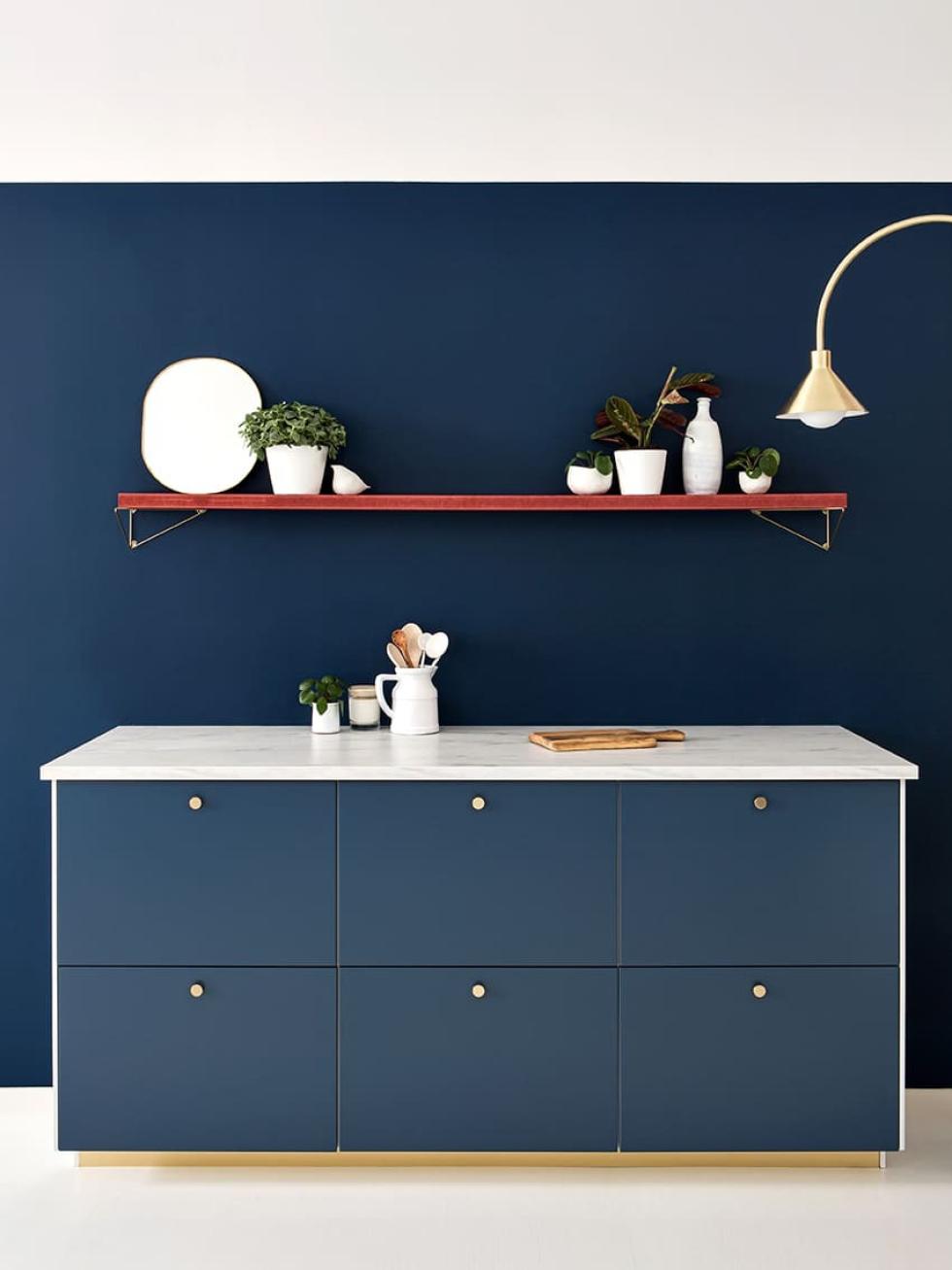 Cuisine bleu gris