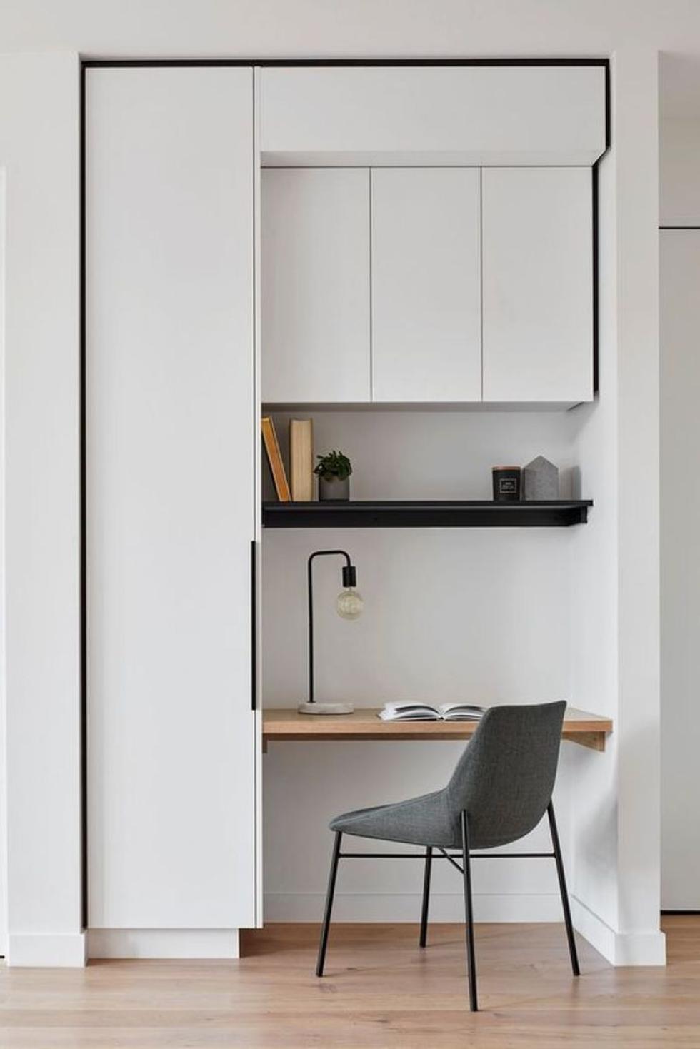 Dressing bureau blanc noir