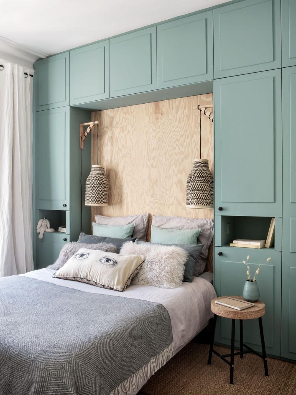 Dressing tête de lit vert menthe