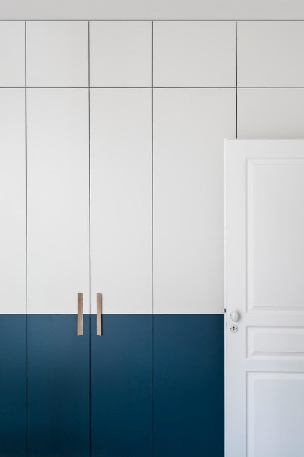 Dressing bicolore bleu nuit blanc