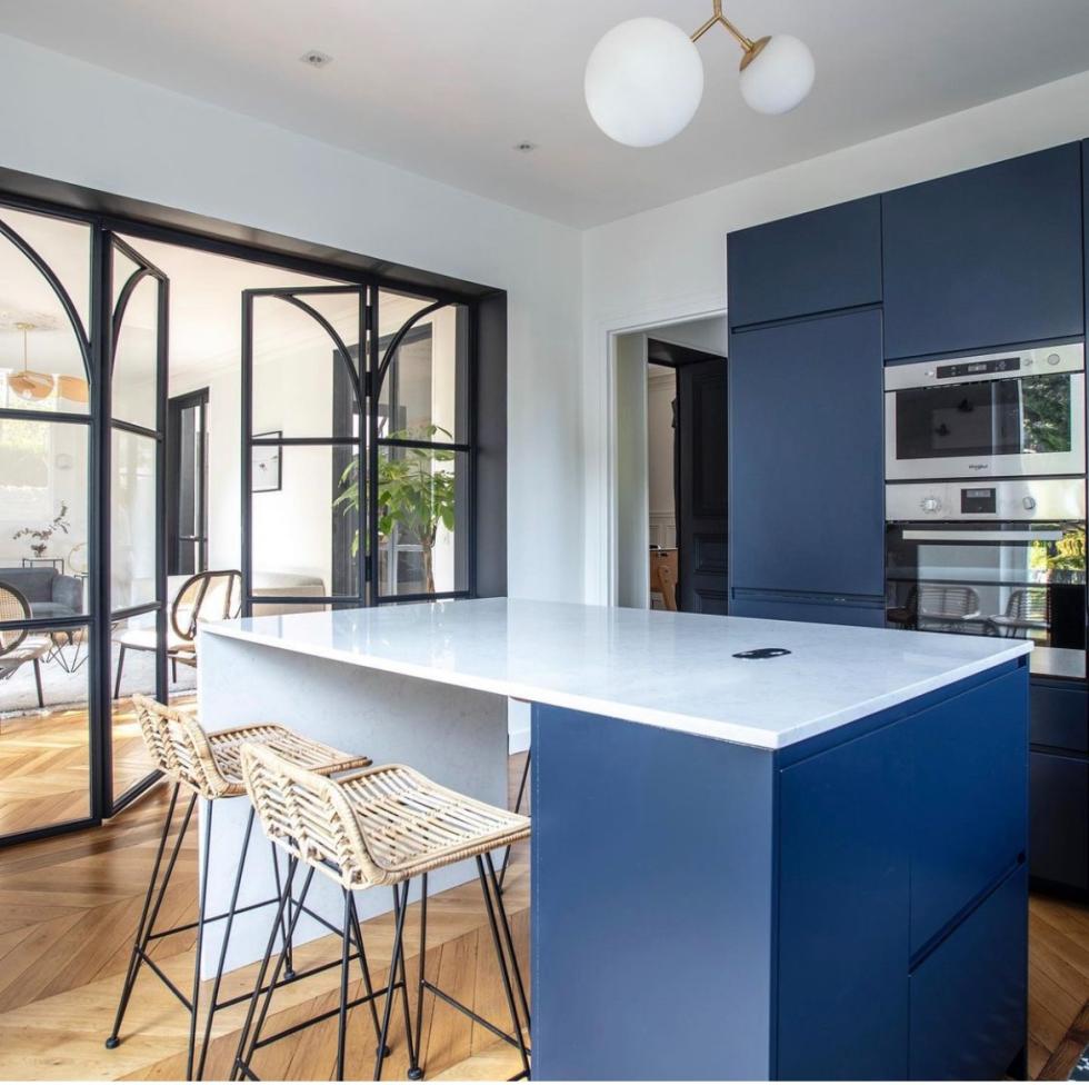 Cuisine U-Shape Bleu nuit