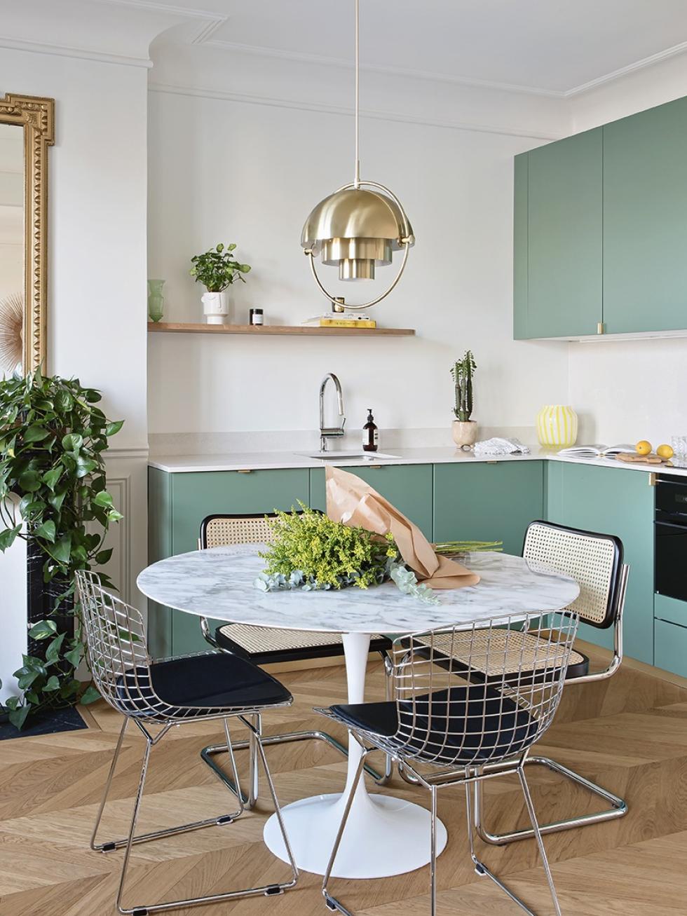 cuisine vert de gris
