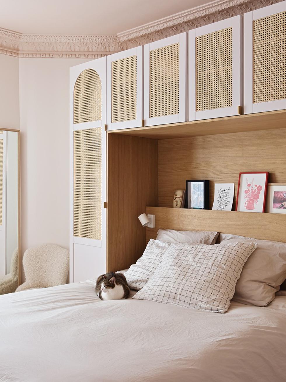 Dressing tête de lit beige rose