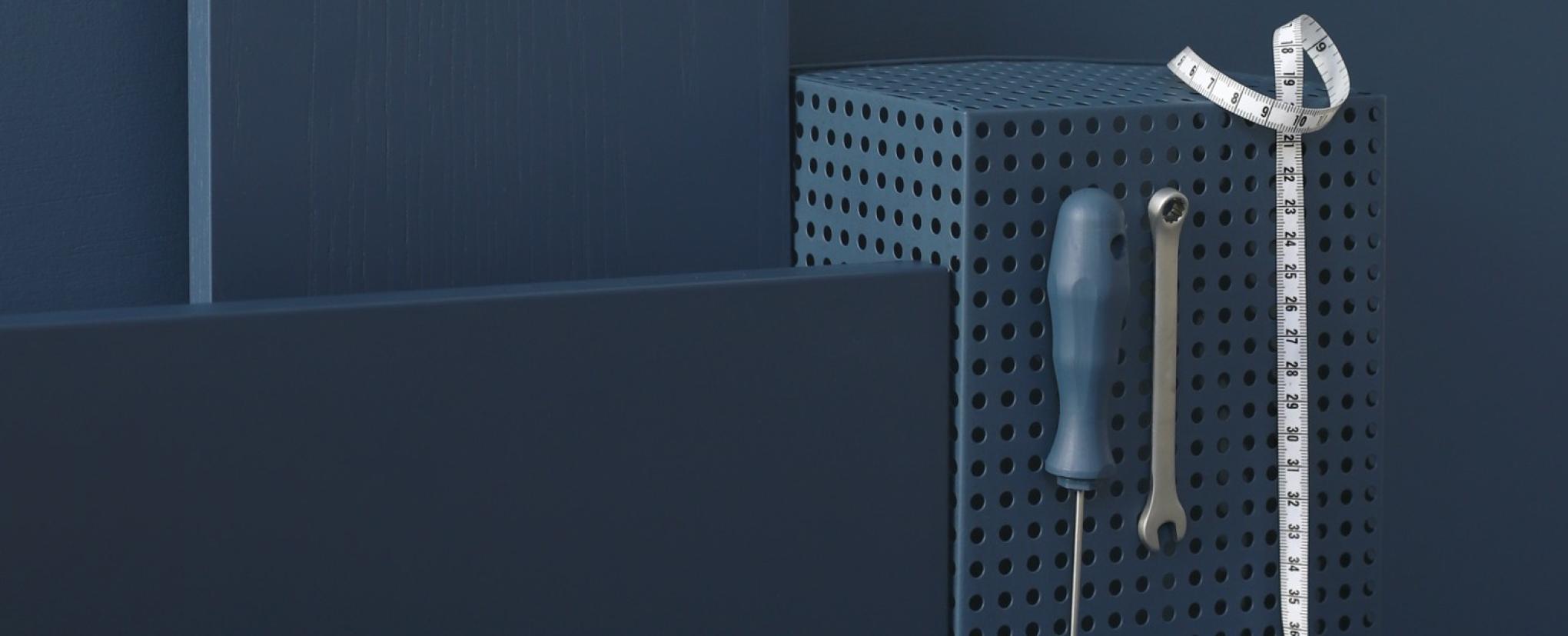 Colorblock bleu gris