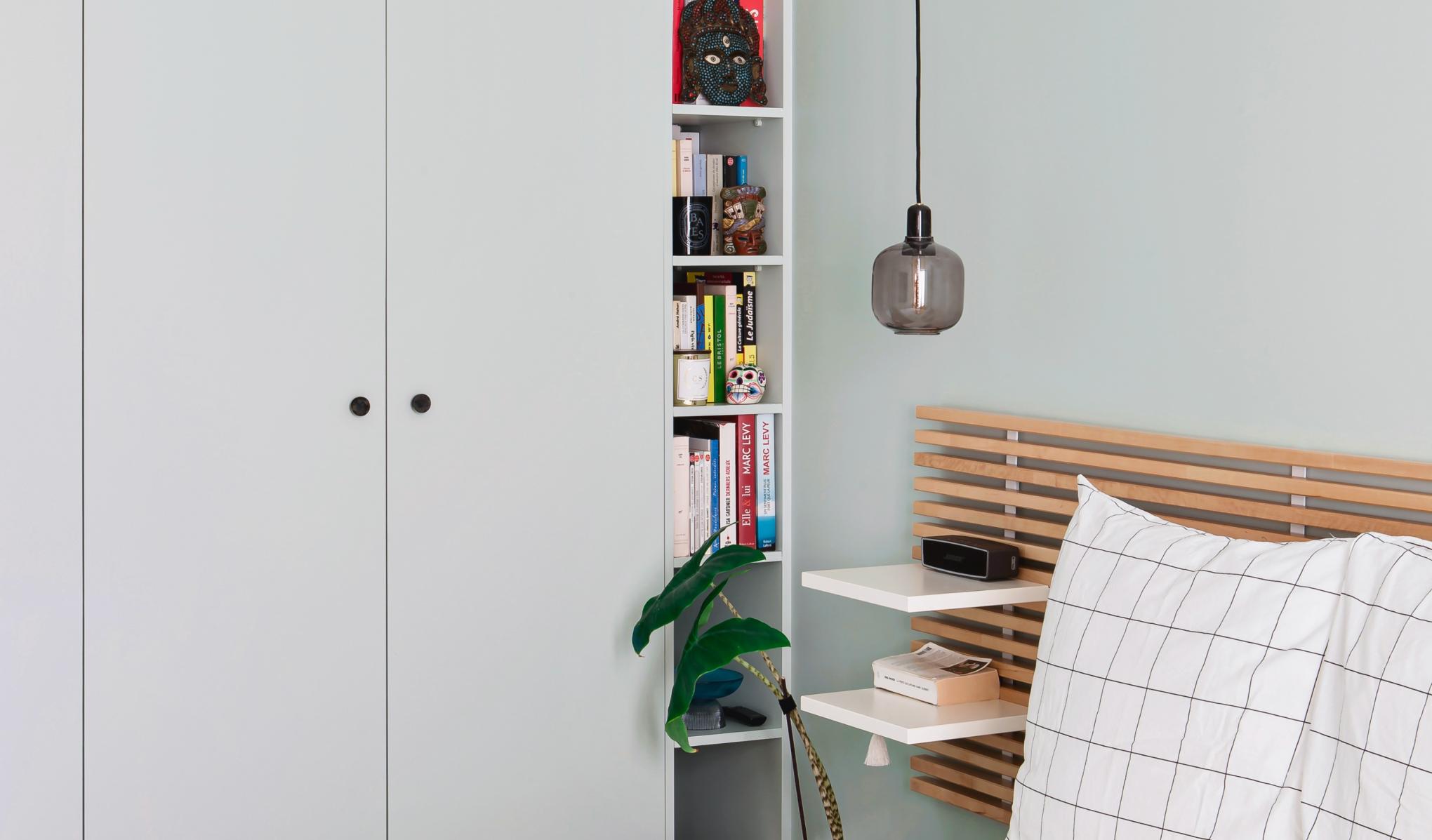Kleiderschrank in Grün 01 - Amandier grisé