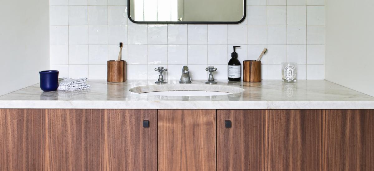 Salle de bain Noyer et zelliges