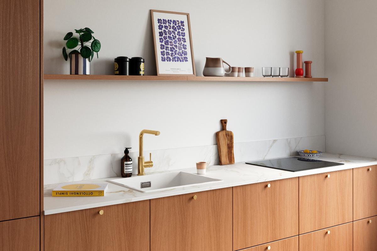 Arbeitsplatte Marmor Gold