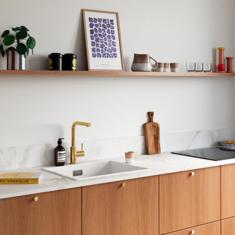 Arbeitsplatte Marmor Gold